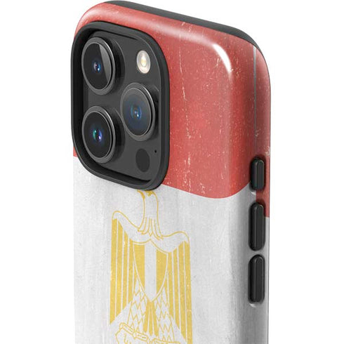 Egyptian Flag Distressed iPhone 16 Pro Impact Case